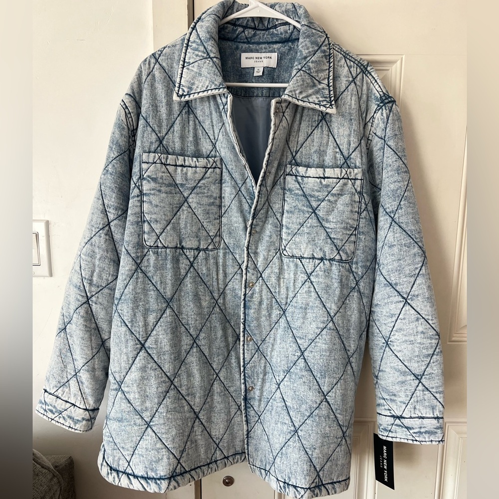 Marc New York Light Blue Quilted Jacket